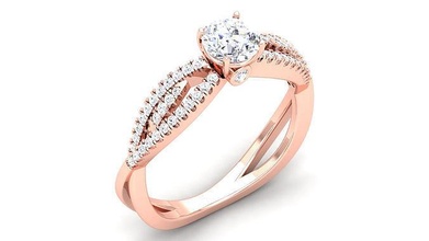 solitario squillare modello 3d stampa lusso oro carati splendente anelli fidanzamento diamante gioielleria platino prezioso gemma argento stampabile brillante 3d print model - Mito3D