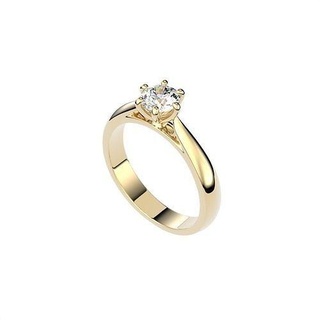 solitaire bague n15 bijoux or imprimable bijou diamant mariage mode brillant engagem engagement platine vêtements 3d impression modèle anneaux 3d print model - Mito3D
