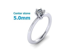 solitaire rings 3d print model ring jewelry gold silver diamond jewel engagement fashion jewellery brilliant wedding 3d print model - Mito3D