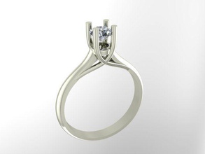 solitaire rings jewelry engagement diamond ring jewel fashion 3d print model - Mito3D
