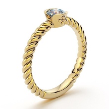 Solitär-Seil-Schaft Diamant-ring rd0240 Schmuck solitaire ring engagement Seil diamond Edelstein Mode-ring Lünette gold-ring Ringe 3d print model - Mito3D
