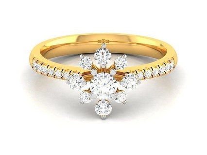 solitario elegante squillare 3dm stl fbx obj render dettagli nuziale diamante Smeraldo regalo oro gioielleria personalizzato argento donne Fidanzamento platino anelli nozze bianca 3d print model - Mito3D