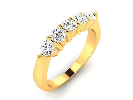 solitario elegante anillo 3dm stl fbx obj detalles joyería joya banda mujer Boda oro diamante aureola anillos abultar colección compromiso 3d print model - Mito3D