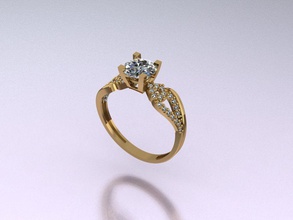 253 solitaire t elmas gem mücevher takı yüzük altın Gümüş nişan düğün moda beyaz parlak engagem Sole soliraire 3d print model - Mito3D