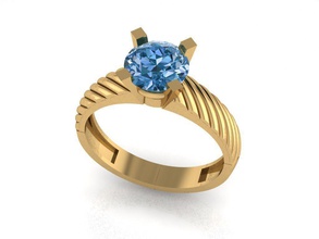 solitaire t 8 le diamant gem joyau bijoux de l'anneau les anneaux or d'argent l'engagement mariage la mode blanc brillant engagem soliraire 3d print model - Mito3D