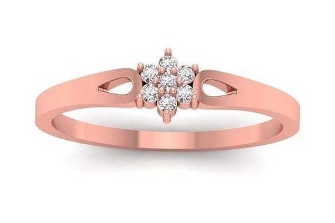 solitario Boda compromiso banda ligero peso anillos libra esterlina imprimible diamante anillo platino brillante joya joyería plata delicado oro blanco 3d print model - Mito3D