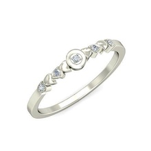 Solitaire düğün nişan grup yüzük yüzükler sterlin yazdırılabilir elmas platin parlak mücevher gümüş takı narin ışık altın beyaz 3d print model - Mito3D