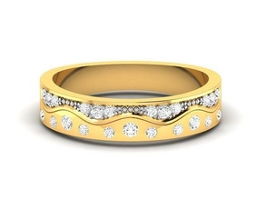 solitario Boda compromiso banda anillo anillos libra esterlina imprimible diamante platino brillante joya joyería plata delicado ligero oro blanco 3d print model - Mito3D