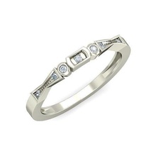 solitario Boda compromiso banda anillo anillos libra esterlina imprimible diamante platino joya joyería plata delicado ligero oro blanco espiral 3d print model - Mito3D
