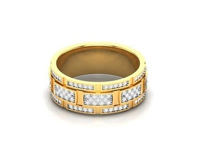 solitario Boda compromiso banda anillo anillos joya joyería diamante imprimible oro ligero peso minimalista wt plata 3d print model - Mito3D