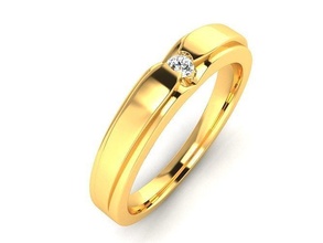 solitario Boda compromiso banda anillo joyería joya mujer oro diamante Moda anillos abultar colección 3d print model - Mito3D
