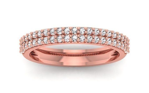 solitário casamento noivado duplo banda anel joalheria argolas feminino diamante ouro mulheres moda prata 3d print model - Mito3D