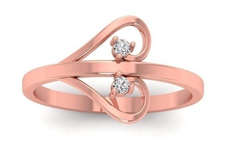 solitario nozze Fidanzamento cuore squillare gioielleria anelli womenring anello fidanzamento diamanti oro moda diamante donne 3d print model - Mito3D