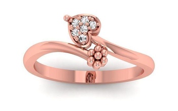 solitário Casamento noivado coração anel joalheria argolas feminino diamante ouro moda mulheres 3d print model - Mito3D