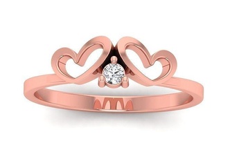 Solitär Hochzeit Engagement Herz Ring Schmuck Ringe Frauenring Verlobungsring Diamant Solitärring Gold Mode Frauen 3d print model - Mito3D