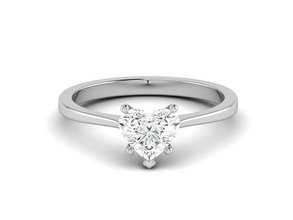solitario nozze fidanzamento cuore squillare 3dm stl obj fbx render anelli sterlina stampabile diamante platino brillante gioielleria gioiello argento delicato oro bianca 3d print model - Mito3D
