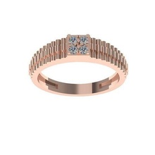solitär hochzeit engagement männer ring ringe sterling druckbar diamant platin brillant juwel schmuck silber gold wertvoll herren bräutigam 3d print model - Mito3D