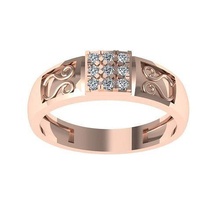 solitário Casamento noivado homens anel argolas esterlina imprimível diamante platina brilhante jóia jóias joalheria ouro masculino noivo 3d print model - Mito3D