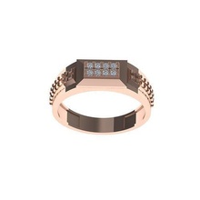 solitario nozze fidanzamento uomini squillare gioielleria anelli sterlina stampabile diamante platino brillante gioiello oro sposo 3d print model - Mito3D