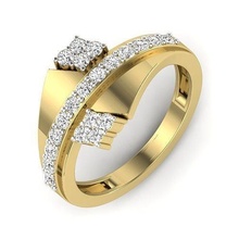 solitär hochzeit engagement männer ring schmuck band gold diamant ringe bulk sammlung frauen herren paar silhouette kontur druckbar 3d print model - Mito3D
