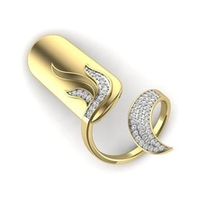 solitario Boda compromiso hombres anillo 3dm joyería joya banda oro diamante anillos abultar colección mujer Pareja silueta imprimible contorno 3d print model - Mito3D
