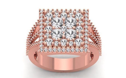 Solitär Hochzeit Engagement Männer Ringe Schmuck Ring Band Frauenring Diamant Bulk Sammlung Frauen druckbar 3d print model - Mito3D