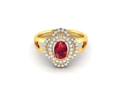 solitario nozze Fidanzamento ovale squillare gioiello gioielleria eternità prezioso anelli gemma pietre oro pietra preziosa diamante capi abbigliamento perle diamanti moda 3d print model - Mito3D