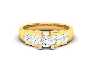 solitaire mariage engagement bague anneaux gemme bijou bijoux imprimable diamant argent or sterling blanc brillant platine 3d print model - Mito3D