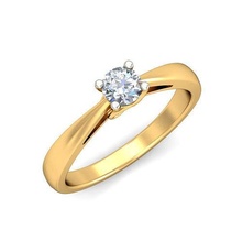 solitaire mariage engagement bague anneaux gemme bijou bijoux imprimable diamant argent or sterling blanc brillant platine Taille 3d print model - Mito3D