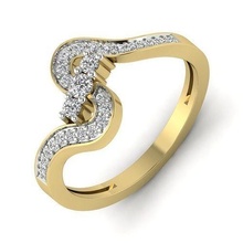 solitario nozze Fidanzamento squillare gioielleria gruppo musicale womenring prezioso oro stampabile diamante moda anelli massa collezione donne 3d print model - Mito3D