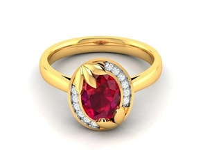 solitaire mariage engagement bague anneaux bijoux or bande gemme argent brillant diamant imprimable sterling platine 3d print model - Mito3D