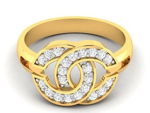 Solitaire düğün nişan yüzük yüzükler takı altın grup mücevher gümüş parlak elmas yazdırılabilir sterlin platin 3d print model - Mito3D