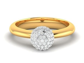 solitario nozze Fidanzamento squillare anelli sterlina stampabile diamante platino brillante gioiello gioielleria argento delicato luce oro bianca 3d print model - Mito3D