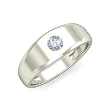 mujer boda compromiso anillo anillos solitario libra esterlina imprimible diamante platino brillante joya joyería plata delicado ligero oro blanco 3d print model - Mito3D