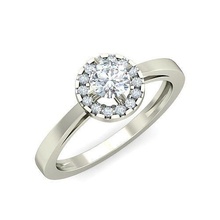 solitaire mariage engagement bague anneaux sterling imprimable diamant platine bijou bijoux argent délicat lumière or blanc spirale 3d print model - Mito3D