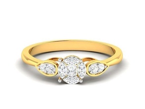 solitario Boda compromiso anillo Clásico estilo joyería joya diamante platino oro brillante piedra preciosa 3d impresión imprimible prototipos anillos 3d print model - Mito3D