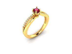 solitario Boda compromiso anillo joyería joya platino oro brillante imprimible diamante Moda belleza precioso lujo riqueza diamantes anillos 3d print model - Mito3D