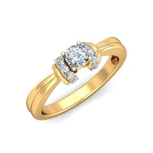 solitaire düğün nişan yüzük yüzükler sterlin yazdırılabilir elmas platin parlak mücevher gümüş takı narin ışık altın beyaz 3d print model - Mito3D