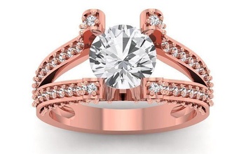 Solitär Hochzeit Engagement Ring Ringe Diamant Verlobungsring Hochzeitsring Schmuck Gold Frauenring Frauen versprechen Cocktail 3d print model - Mito3D