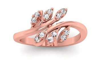 solitaire mariage engagement contourne fleur bague bijoux anneaux femme fiançailles diamant or mode femmes argent alliance 3d print model - Mito3D