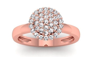 solitário Casamento noivado anel joalheria argolas feminino diamante ouro moda mulheres 3d print model - Mito3D