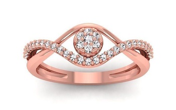 solitario nozze Fidanzamento squillare gioielleria anelli womenring anello fidanzamento diamanti oro moda diamante donne 3d print model - Mito3D