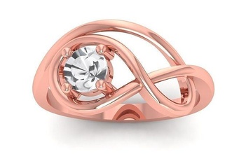 solitaire mariage engagement bague bijoux anneaux femme fiançailles diamant or mode femmes 3d print model - Mito3D
