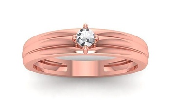 solitaire mariage engagement bande bague bijoux anneaux femme fiançailles diamant or mode femmes argent alliance 3d print model - Mito3D