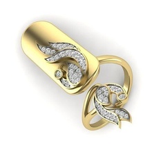 Solitär Hochzeit Engagement Ring Männer Mode druckbar Schmuck Gold engagem Platin Diamant brillant Schönheit Stangenbrot Ringe Silber 3d print model - Mito3D