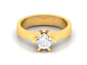 solitario boda compromiso anillo joyería joya oro brillante platino diamante plata quilate cubano moda belleza diamante vestir libra esterlina brazalete anillos 3d print model - Mito3D