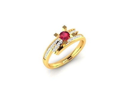 solitaire mariage engagement bague anneaux bijou bijoux diamant imprimable or lumière poids minimaliste wt platine brillant luxe 3d print model - Mito3D