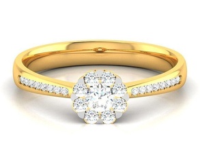 solitär hochzeit engagement ring schmuck band frauenring wertvoll gold druckbar diamant mode ringe bulk sammlung frauen 3d print model - Mito3D