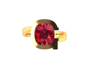 solitario Boda compromiso anillo joyería joya banda mujer oro diamante Moda anillos abultar colección 3d print model - Mito3D