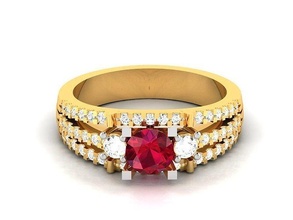 solitário casamento noivado anel joalheria banda feminino ouro diamante moda argolas massa coleção mulheres 3d print model - Mito3D